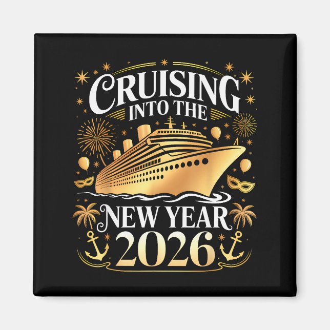 Cruising Into 2026 New Years Eve Party Favors Fami Magnet (Front)