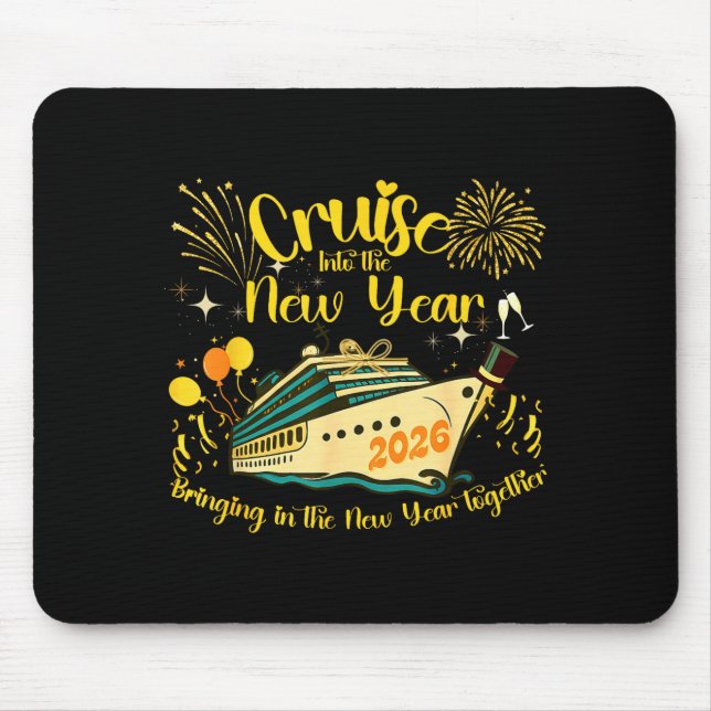 Cruising Into 2026 New Years Eve Party Favors Fami Mouse Pad (Front)