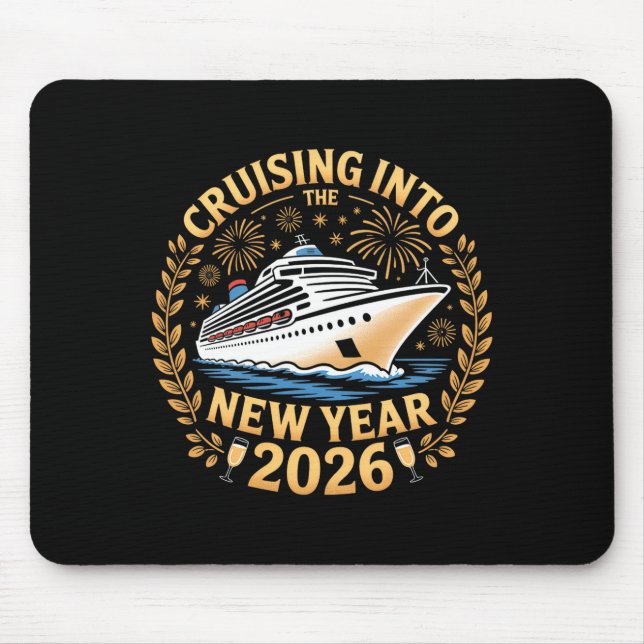Cruising Into 2026 New Years Eve Party Favors Fami Mouse Pad (Front)