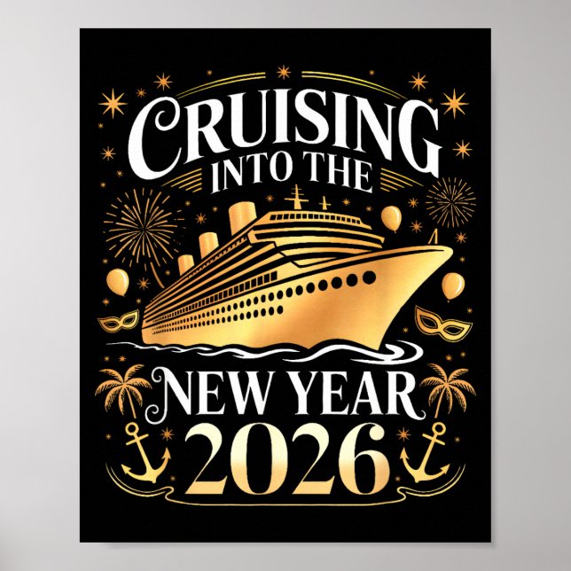 Cruising Into 2026 New Years Eve Party Favors Fami Poster (Front)