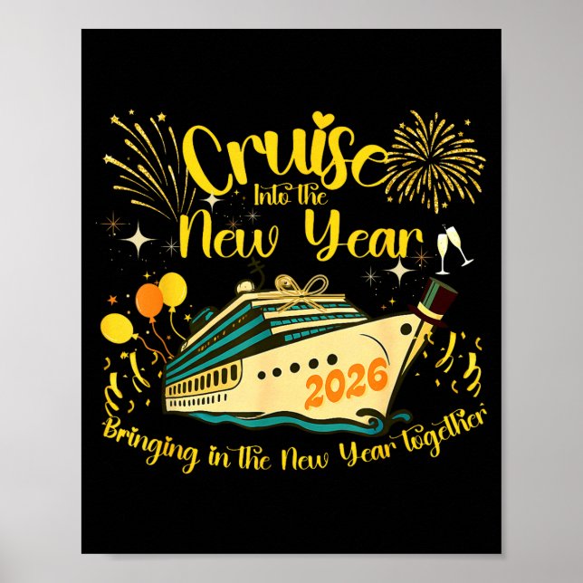 Cruising Into 2026 New Years Eve Party Favors Fami Poster (Front)