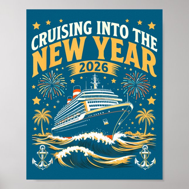 Cruising Into 2026 New Years Eve Party Favors Fami Poster (Front)