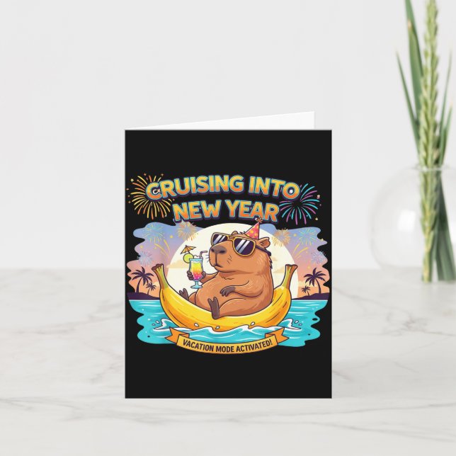 Cruising Into 2026 New Years Eve Party Matching Fa Card (Front)