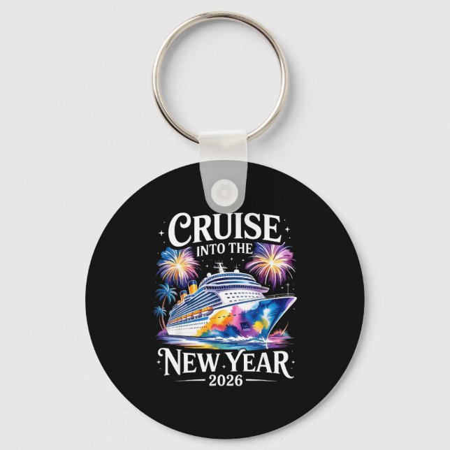 Cruising Into 2026 New Years Family Matching Men W Key Ring (Front)