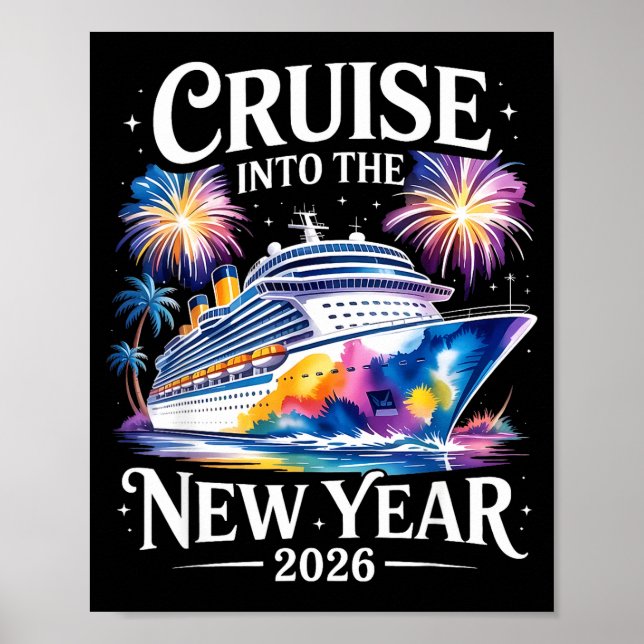 Cruising Into 2026 New Years Family Matching Men W Poster (Front)