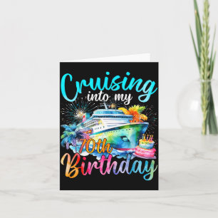 Cruising Into 70th Birthday Family Cruise 70 Card