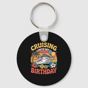 Cruising Into My 0th Birthday Key Ring