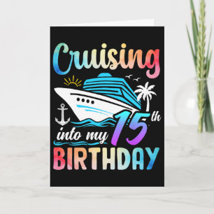Cruising Into My 15th Birthday 15 Years Old Birthd Card