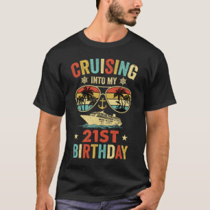 Cruising Into My 21st Birthday Family Cruise 21 Bi T-Shirt