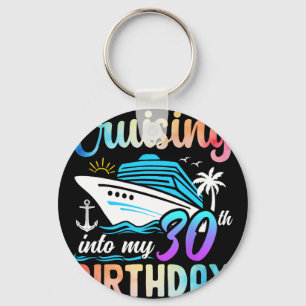 Cruising Into My 30th Birthday 30 Years Old Birthd Key Ring