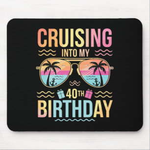 Cruising Into My 40th Birthday Tropical Sunset Vac Mouse Pad