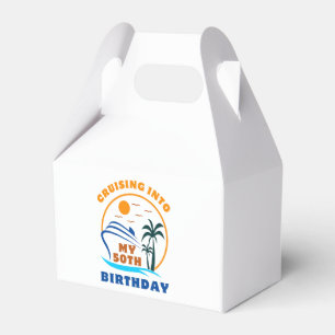 Cruising Into My 50th Birthday Boat Favour Box