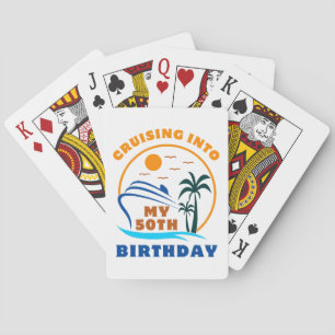 Cruising Into My 50th Birthday Boat Playing Cards