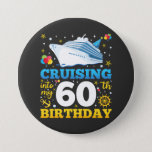 Cruising Into My 60 Birthday Party Round 7.5 Cm Round Badge<br><div class="desc">Cruising Into My 60 Year Old Birthday Party 60th B-Day Funny design Gift Circle Magnet Classic Collection.</div>