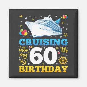Cruising Into My 60 Birthday Party Square Magnet
