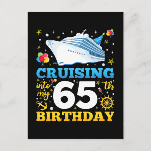 Cruising Into My 65 Birthday Party Postcard