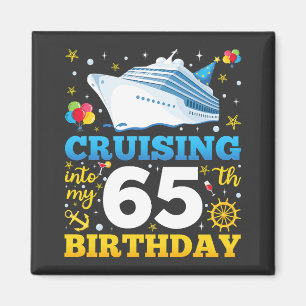 Cruising Into My 65 Birthday Party Square Magnet