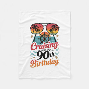 Cruising Into My 90th Birthday Fleece Blanket