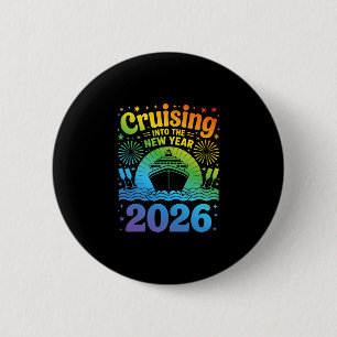 Cruising Into New Year 2026 Lgbtq Pride Cruise Cel 6 Cm Round Badge