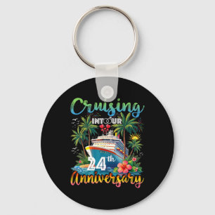Cruising Into Our 24th Anniversary Trip 24 Years M Key Ring