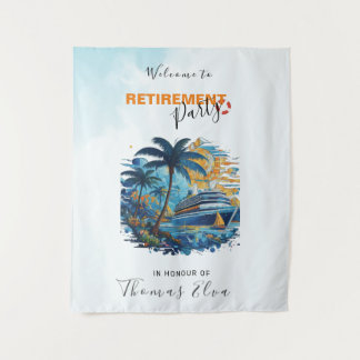 Cruising into Retirement Party, Back drop Tapestry