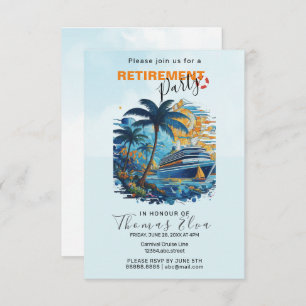 Cruising into Retirement Party, Cruise Party  Invitation