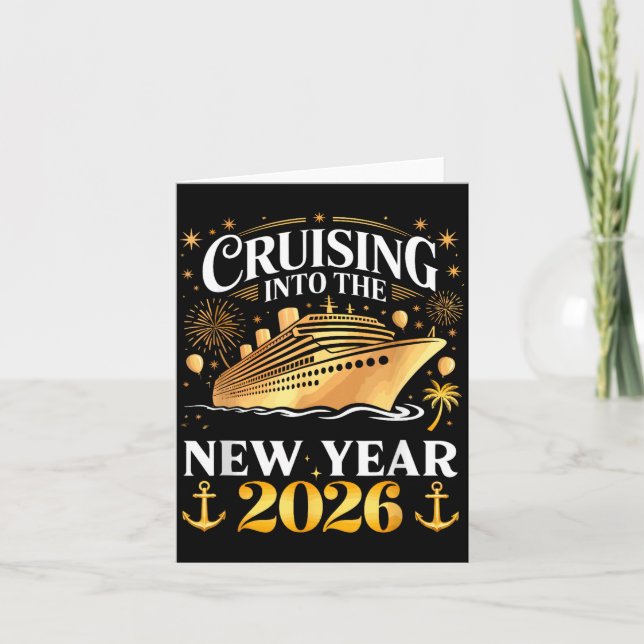 Cruising Into The 2026 New Years Eve Party Family  Card (Front)