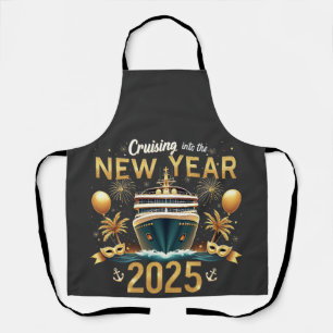 Cruising into the New Year 2025 Eve Family Crew Apron