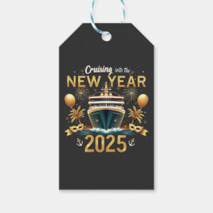 Cruising into the New Year 2025 Eve Family Crew Gift Tags