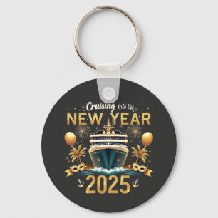 Cruising into the New Year 2025 Eve Family Crew Key Ring