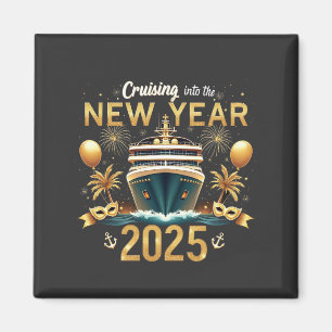 Cruising into the New Year 2025 Eve Family Crew  Magnet