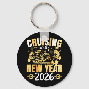 Cruising into the New Year 2026 Circle Key Ring