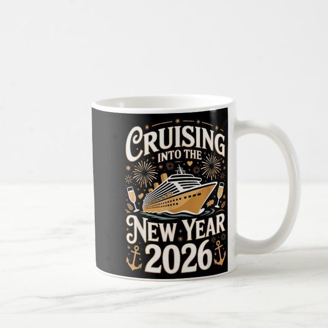 Cruising Into The New Year 2026 Cruise Design  Coffee Mug (Right)