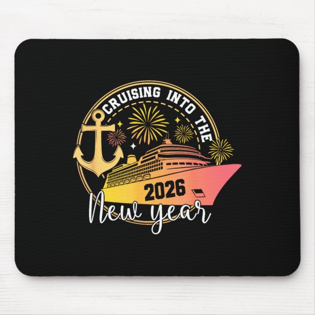 Cruising Into The New Year 2026 Happy Family Trips Mouse Pad (Front)