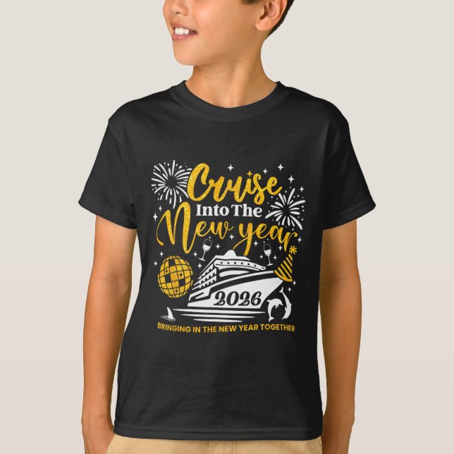 Cruising Into The New Year 2026 Happy New Year 202 T-Shirt (Front)