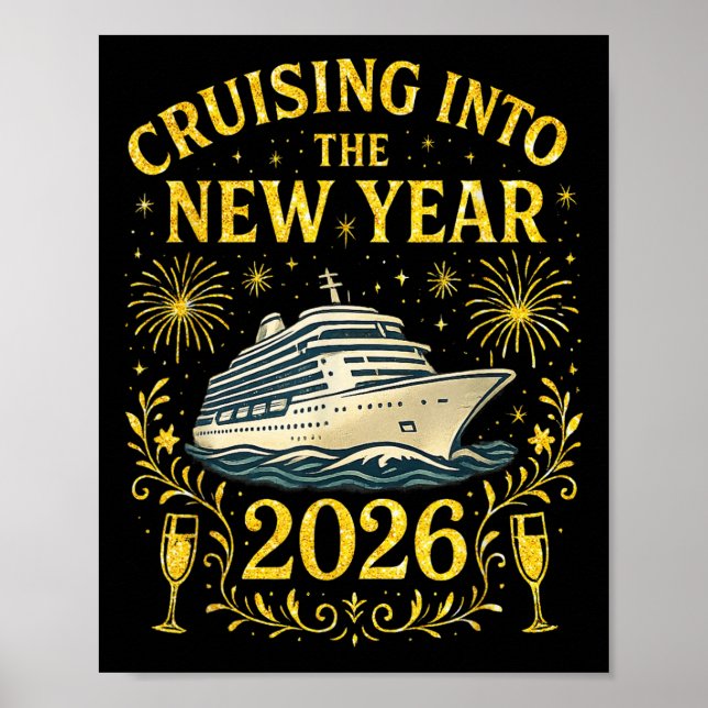 Cruising Into The New Year 2026 Happy New Year  Poster (Front)