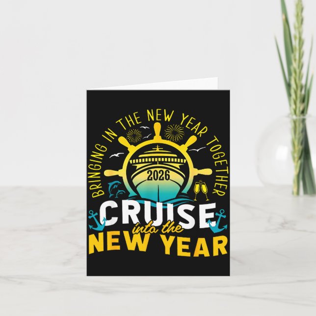 Cruising Into The New Year 2026 Matching Family Cr Card (Front)
