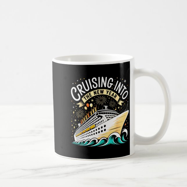 Cruising Into The New Year 2026 Matching Family Cr Coffee Mug (Right)
