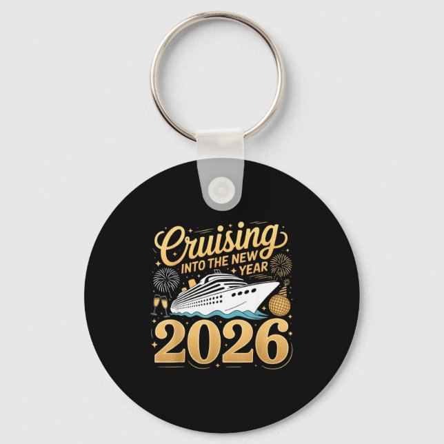 Cruising Into The New Year 2026 Matching Family Cr Key Ring (Front)