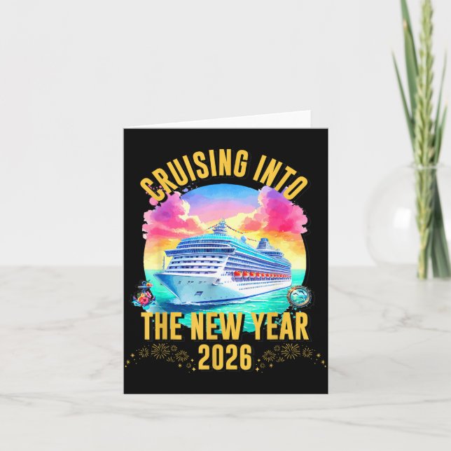 Cruising Into The New Year 2026 Ocean Lover  Card (Front)