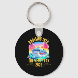 Cruising Into The New Year 2026 Ocean Lover  Key Ring