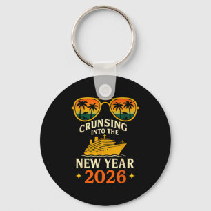 Cruising Into The New Year 2026 Retro Sunset Cruis Key Ring