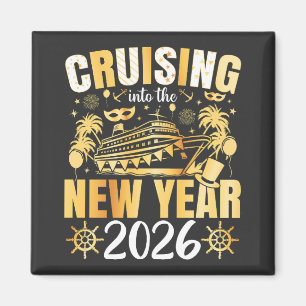 Cruising into the New Year 2026 Square Magnet