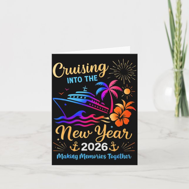 Cruising Into The New Year 2026 Trip Family Matchi Card (Front)