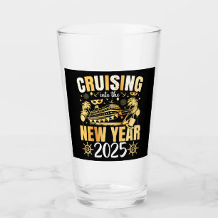 Cruising Into the New Year Cruise 2025 Drinking Glass