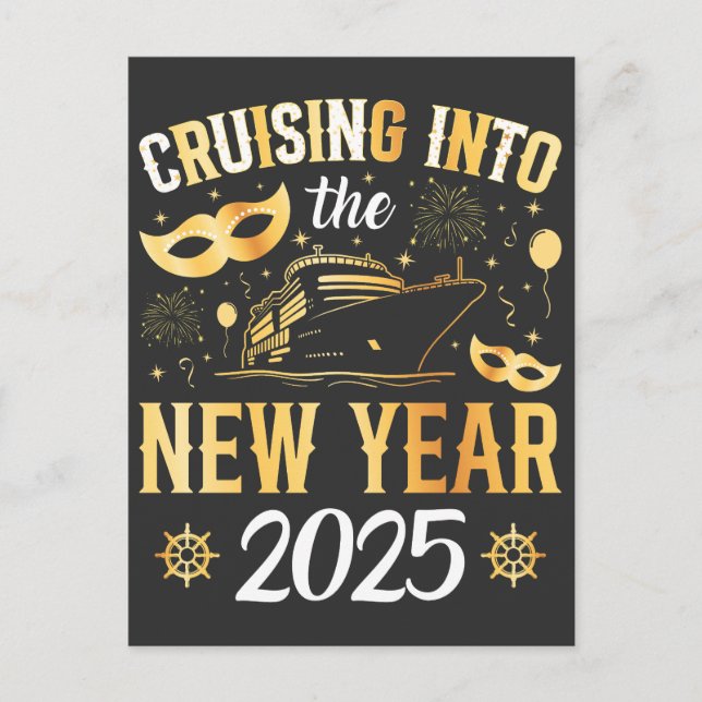 Cruising Into the New Year Cruise 2025 Postcard (Front)