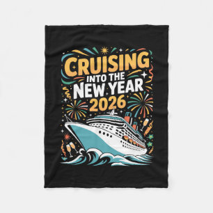 Cruising Into The New Years Eve 2026 Party Favors Fleece Blanket