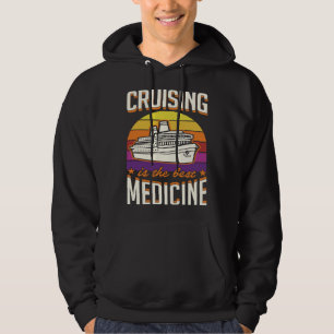 Cruising Is The Best Medicine Retro Vintage Style  Hoodie