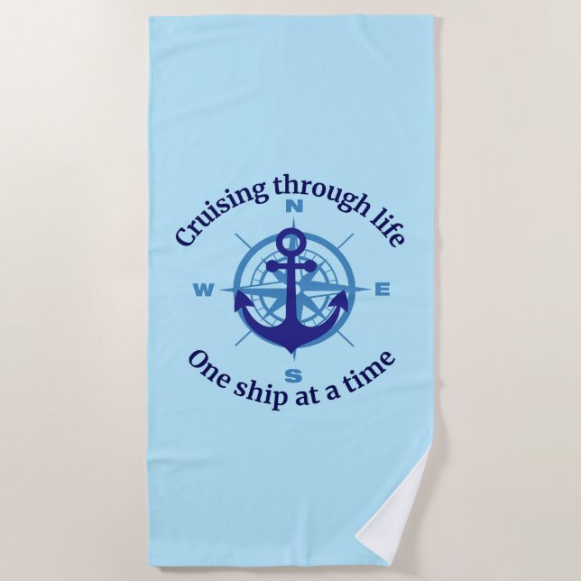 Cruising Life Beach Towel (Front)