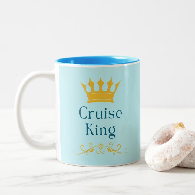 Cruising Lover Two-Tone Coffee Mug (With Donut)